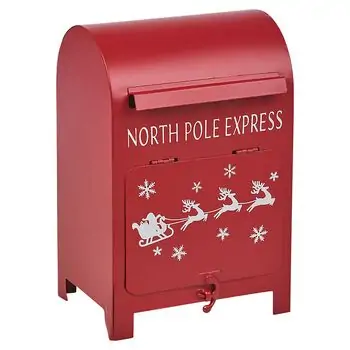 Metal Mail Box With Christmas Design - საახალწლო წერილების ყუთი, 2 image