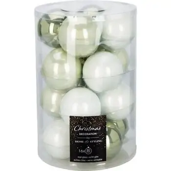 Light Green 8CM Xmas Ball Hanging Decoration - ნაძვის ხის სათამაშო
