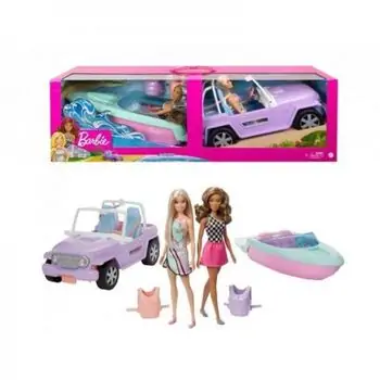 Barbie Dolls and Vehicles GXD66 - სათამაშო ბარბის ნაკრები აქსესუარებით