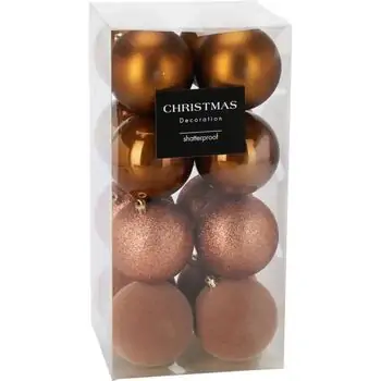 Brown Christmas Ball Hanging Decoration - ნაძვის ხის სათამაშო