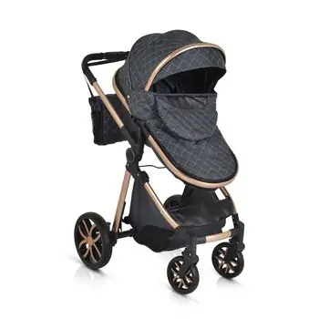 Cangaroo Alma 3 In 1 Black with I-Size CarSeat საბავშვო ტრანსფორმერი ეტლი, 2 image