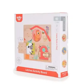 Tooky Toy Latches Activity Board TH985 - ხის განსავითარებელი სათამაშო, 5 image