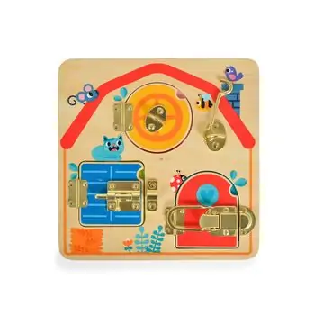 Tooky Toy Latches Activity Board TH985 - ხის განსავითარებელი სათამაშო, 3 image