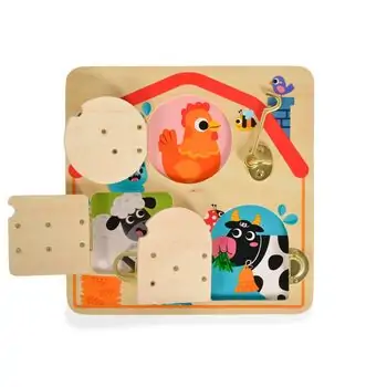 Tooky Toy Latches Activity Board TH985 - ხის განსავითარებელი სათამაშო, 2 image