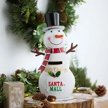 Snowman Letter Box With Christmas Design - საახალწლო წერილების ყუთი, 2 image