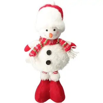 Cute Snowman With Telescopic Legs Christmas Decoration - საახალწლო დეკორატიული თოვლისკაცი, 2 image