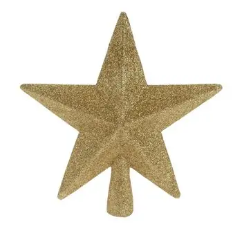 Gold Glitter Star Christmas Tree Topper  - ნაძვის ხის წვერის დეკორი