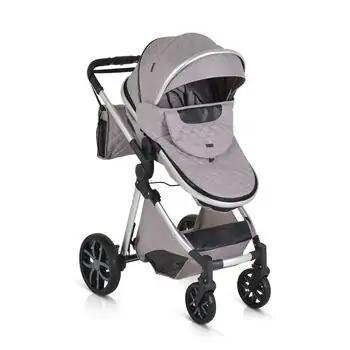 Cangaroo Alma 3 In 1 Light Grey with I-Size CarSeat საბავშვო ტრანსფორმერი ეტლი, 4 image