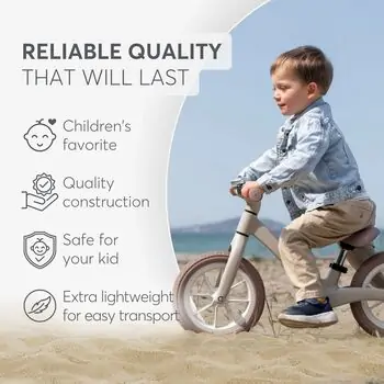 KikkaBoo Balance bike Lanser Beige საბავშვო ველოსიპედი (ბალანს ბაიკი), 4 image