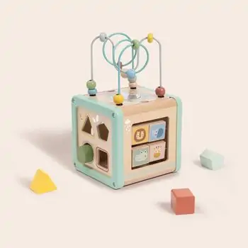 Tooky Toy Activity Play Cube - ხის განსავითარებელი სათამაშო, 2 image