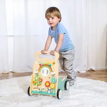 Tooky Toy  Wooden Ride-on Walker - საბავშვო ხის ვოლქერი, 4 image