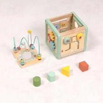 Tooky Toy Activity Play Cube - ხის განსავითარებელი სათამაშო, 5 image