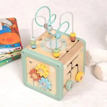 Tooky Toy Activity Play Cube - ხის განსავითარებელი სათამაშო, 4 image