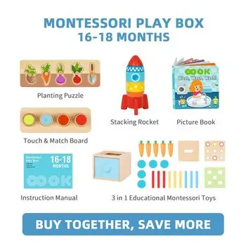 Tooky Toy Montessori  Educational Play Box - განსავითარებელი სათამაშო, 5 image