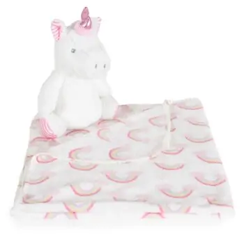 Cangaroo Baby blanket 90/75 cm with Unicorn rainbow toy - ახალშობილის პლედი, 4 image