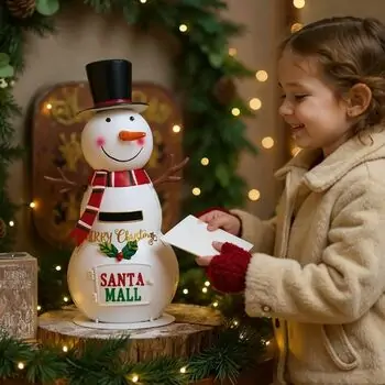 Snowman Letter Box With Christmas Design - საახალწლო წერილების ყუთი