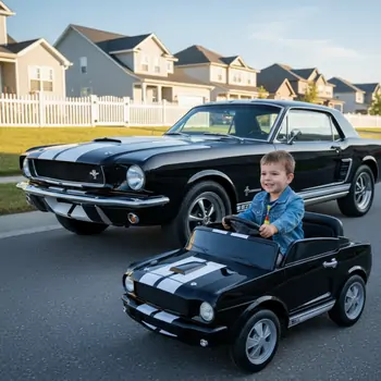 Ford Mustang Shelby Car Black - ელექტრო მანქანა