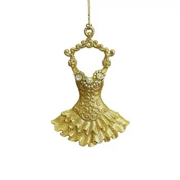 Golden Dress Hanging Decoration - ნაძვის ხის სათამაშო, 2 image
