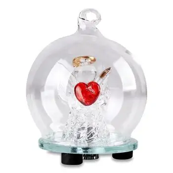 Angel In Glass Ball With Light Hanging Decoration - ნაძვის ხის სათამაშო განათებით