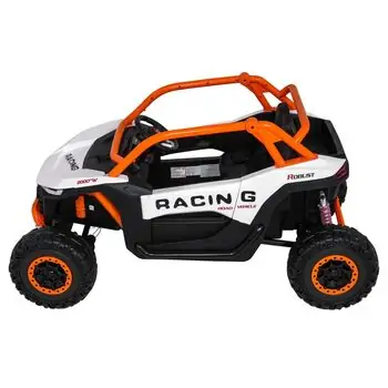 Racing Road Car White - ელექტრო მანქანა კაუჩუკის საბურავებით, 3 image