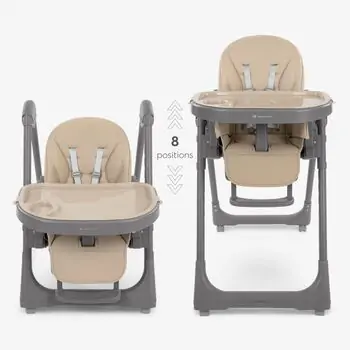 KikkaBoo Pastello 2 Beige საკვები სკამ-მაგიდა, 3 image