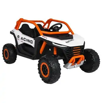 Racing Road Car White - ელექტრო მანქანა კაუჩუკის საბურავებით, 4 image