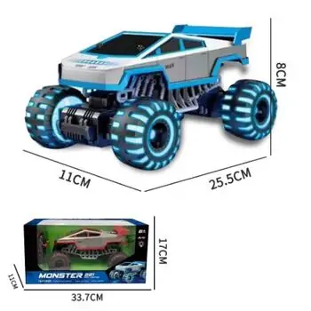 Monster RC Control Car With Lights - სათამაშო მანქანა დისტანციური მართვით და განათებით, 4 image