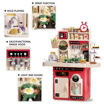 Funny Kitchen With Spray Pink - სათამაშო სამზარეულო, 4 image