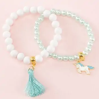 White Unicorn two bracelets - საბავშვო სამაჯურები
