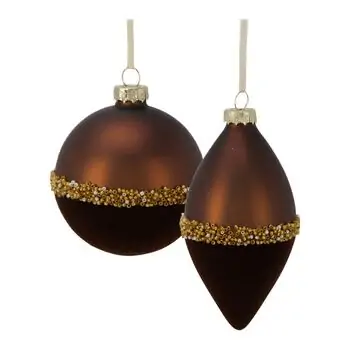 Cappuccino Half Velvet Hanging Decoration - ნაძვის ხის სათამაშო