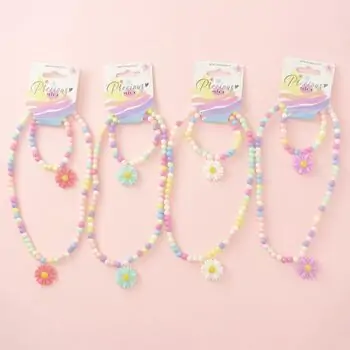 Love & Peace bracelet and necklace White - საბავშვო სამაჯური და ყელსაბამი, 3 image