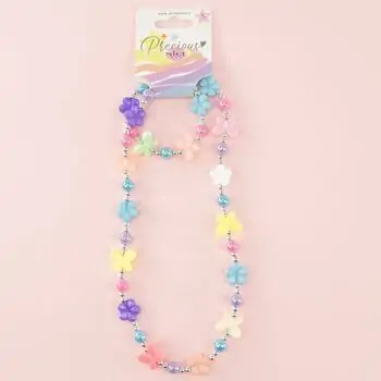 Butterflies Necklace and bracelet set  - საბავშვო ყელსაბამი და სამაჯური, 2 image