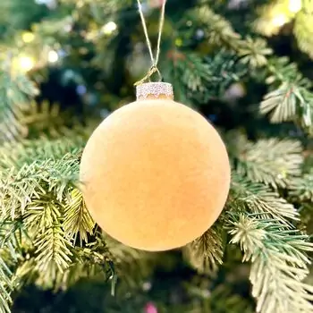Full Velvet Christmas Ball Hanging Decoration - ნაძვის ხის სათამაშო