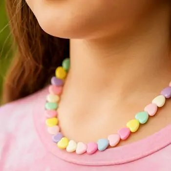Little hearts bracelet and necklace - საბავშვო სამაჯური და ყელსაბამი, 3 image