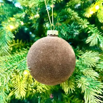 Full Velvet Christmas Ball Hanging Decoration - ნაძვის ხის სათამაშო