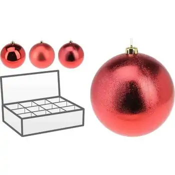 Christmas Ball Hanging Decoration Red 14 cm - ნაძვის ხის სათამაშო