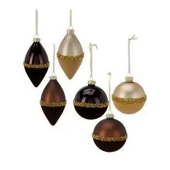 Beige Half Velvet Hanging Decoration - ნაძვის ხის სათამაშო, 2 image
