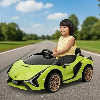 Lamborghini Sport Car Green- ელექტრო მანქანა