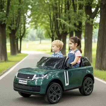 Range Rover Painting Lake Green Car - ელექტრო მანქანა კაუჩუკის საბურავებით