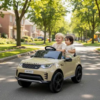 Land Rover Electric Car Champagne - ელექტრო მანქანა კაუჩუკის საბურავებით