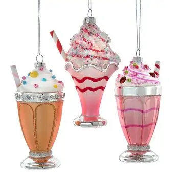 Glass Ice Cream Hanging Decoration - ნაძვის ხის სათამაშო