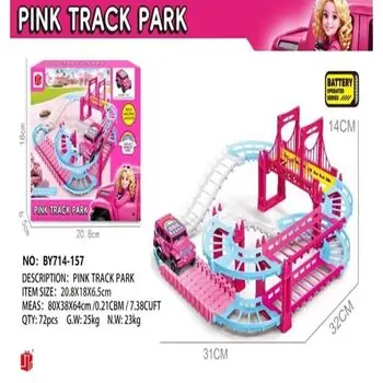 Track Park Set Pink With Car - სათამაშო ტრასა მანქანით, 4 image