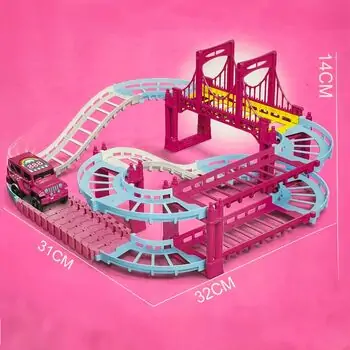 Track Park Set Pink With Car - სათამაშო ტრასა მანქანით, 2 image
