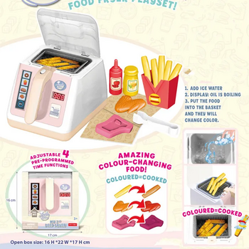 Toy Kitchen Set - Air Fryer with Sounds and Lights - სათამაშო აერო გრილი განათებით და ხმოვანი ფუნქციით, 4 image
