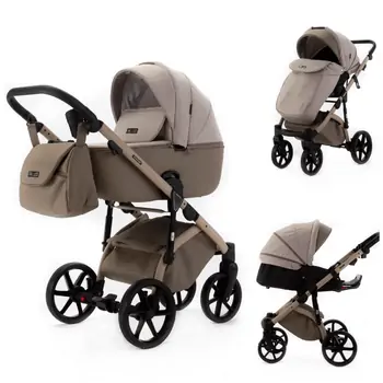 Adamex Nola Natura 3 in 1 Stroller Cappuccino - საბავშვო ეტლის კომპლექტი, 2 image
