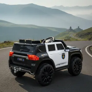 Police Car Black - ელექტრო მანქანა, 4 image