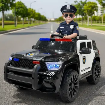 Police Car Black - ელექტრო მანქანა, 2 image