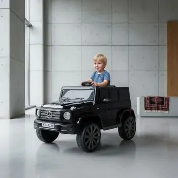 Mercedes Benz G-Class Painting Black - ელექტრო მანქანა კაუჩუკის საბურავებით, 3 image