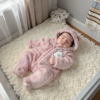 Fluffy Winnie-the-Pooh Romper - საბავშვო ფუმფულა რომპერი, 2 image
