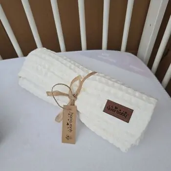 Yuar Baby Waffle Muslin Blanket White - ახალშობილის პლედი